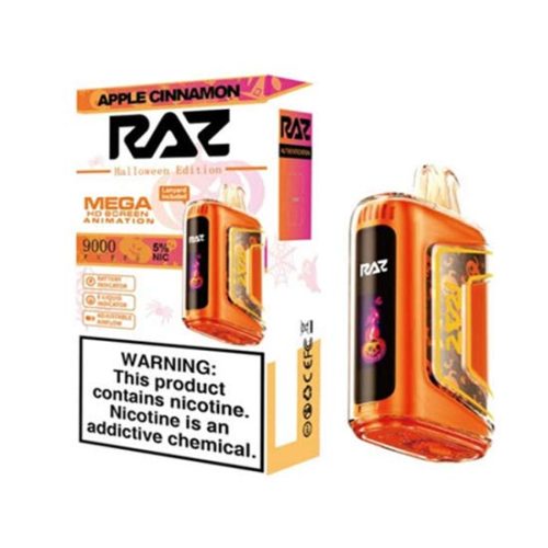 Apple Cinnamon Flavored Raz TN9000 Disposable Vape Device 3PK | everythingvapes.com