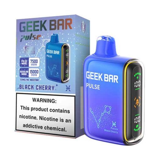 Black Cherry Flavored Geek bar Pulse Disposable Vape Device - 15000 Puffs | everythingvapes.com - 1PC