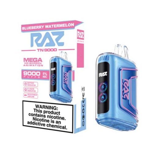 Bluberry Watermelon Raz TN9000 Disposable Vape Device 3PK | everythingvapes.com