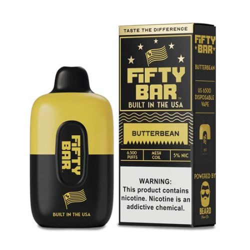 Butterbean Flavored FIFTY BAR 6500 Disposable Vape Device 1PC | EveryThing Vapes