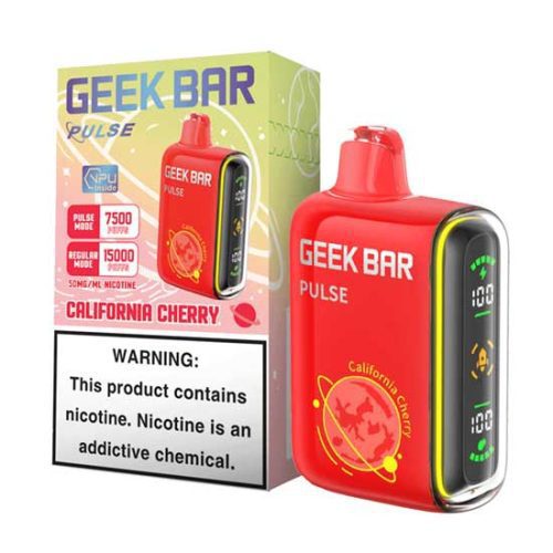 California Cherry Flavored Geek bar Pulse Disposable Vape Device - 15000 Puffs | everythingvapes.com - 1PC