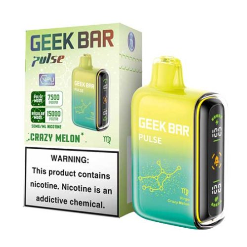 Crazy Melon Flavored Geek bar Pulse Disposable Vape Device - 15000 Puffs | everythingvapes.com - 1PC