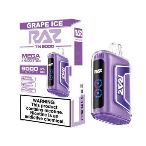 Grape Ice Raz TN9000 Disposable Vape Device 3PK | everythingvapes.com