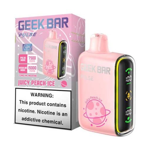 Juicy Peach Ice Flavored Geek bar Pulse Disposable Vape Device - 15000 Puffs | everythingvapes.com - 1PC