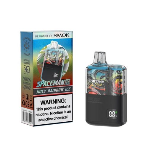 Juicy Rainbow Ice Flavored Spaceman 10K Pro Disposable Vape Device 1PC |  EveryThing Vapes