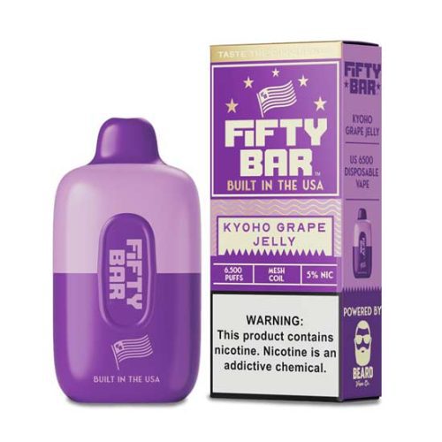 Kyoho Grape Jelly Flavored FIFTY BAR 6500 Disposable Vape Device 1PC | EveryThing Vapes