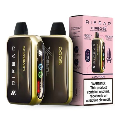 Lemonade Flavored Rifbar Turbo-X Disposable Vape Device 3PK | EveryThing Vapes