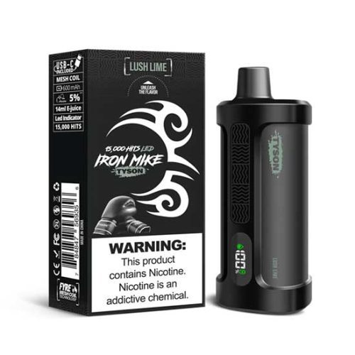 Lush Lime Flavored Tyson 2.0 Iron Mike Disposable Vape Device - 1500 Puffs | everythingvapes.com - 10PK