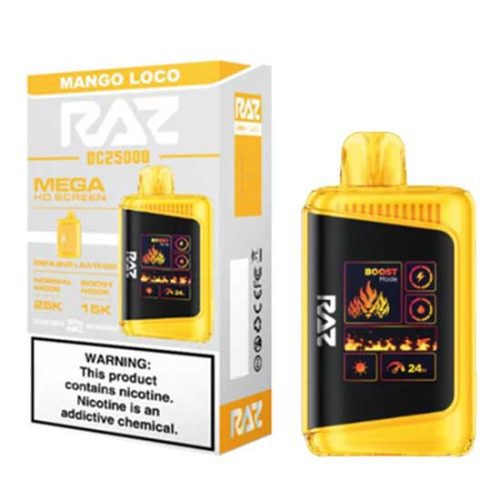 Mango Loco Flavored Raz DC25000 Disposable Vape Device - 25K Puffs - 10PK | EveryThing Vapes