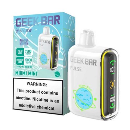 Miami Mint Flavored Geek bar Pulse Disposable Vape Device - 15000 Puffs | everythingvapes.com - 1PC