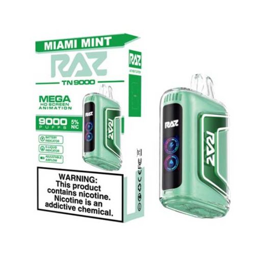 Miami Mint Raz TN9000 Disposable Vape Device 3PK | everythingvapes.com