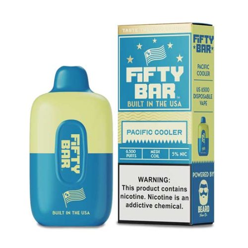 Pacific Cooler Flavored FIFTY BAR 6500 Disposable Vape Device 1PC | EveryThing Vapes