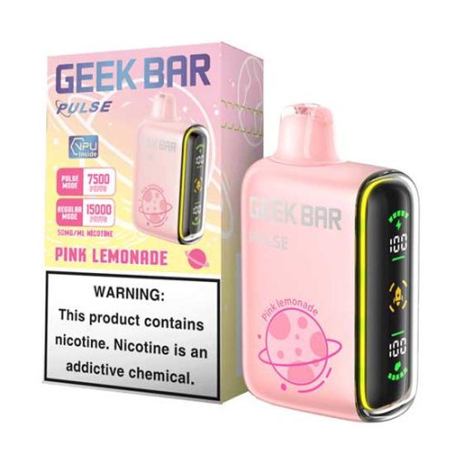 Pink Lemonade Flavored Geek bar Pulse Disposable Vape Device - 15000 Puffs | everythingvapes.com - 1PC