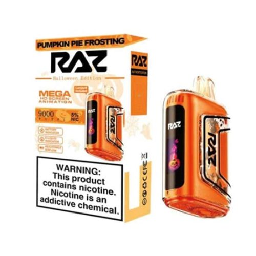 Pumpkin Pie Frosting Flavored Raz TN9000 Disposable Vape Device 10PK | everythingvapes.com