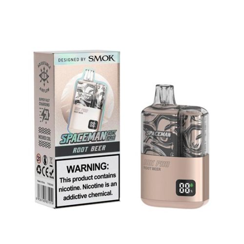 Root Beer Flavored Spaceman 10K Pro Disposable Vape Device 1PC |  EveryThing Vapes