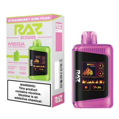 Strawberry Kiwi Pear Flavored Raz DC25000 Disposable Vape Device - 25K Puffs - 10PK | EveryThing Vapes