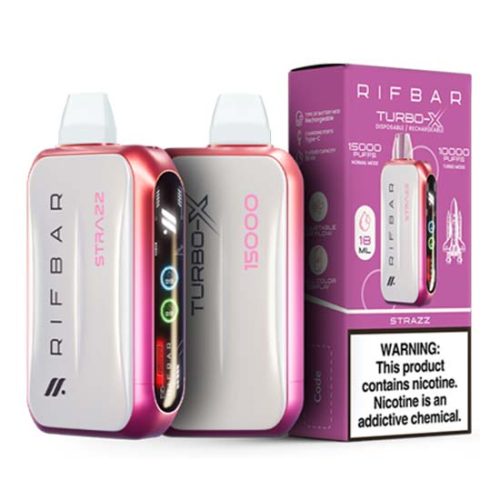 Strazz Flavored Rifbar Turbo-X Disposable Vape Device 3PK | EveryThing Vapes