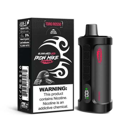 Toro Rosso Flavored Tyson 2.0 Iron Mike Disposable Vape Device - 1500 Puffs | everythingvapes.com - 3PK