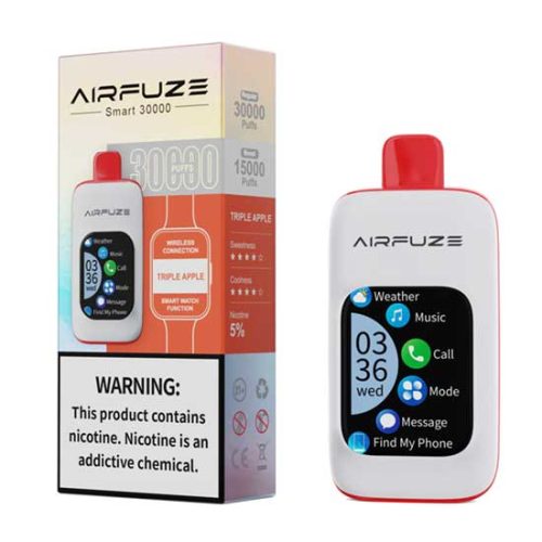 Triple Apple Flavored AIRFUZE Smart 30000 Disposable Vape Device - 30K Puffs - 10PK | EveryThing Vapes