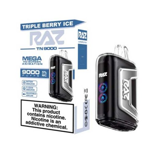 Triple Berry Ice Raz TN9000 Disposable Vape Device 3PK | everythingvapes.com