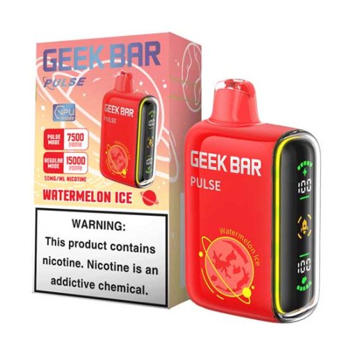 Watermelon Ice Flavored Geek bar Pulse Disposable Vape Device - 15000 Puffs | everythingvapes.com - 1PC