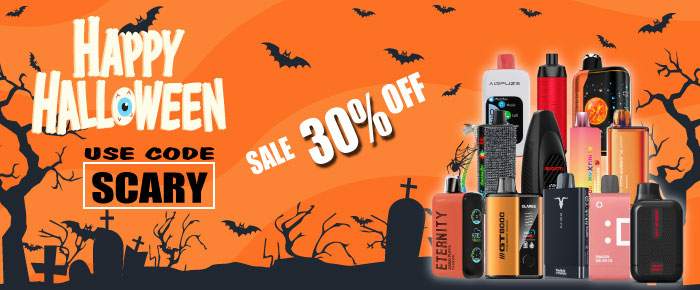 halloween sale less 30 off on all vapes